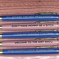 Mama Pen Set, The Realistic Pen Set for Moms (5-Pack, Black Ink)