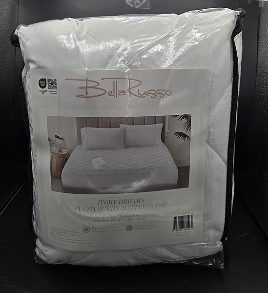 BellaRusso “Ivory Dreams” Plush Queen Mattress Pad, Private Label Exclusive