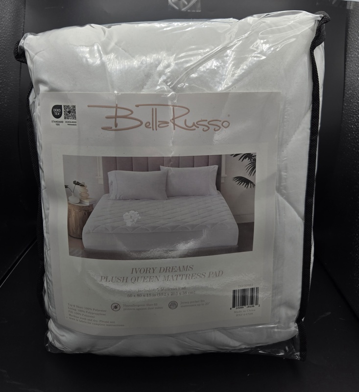 BellaRusso “Ivory Dreams” Plush Queen Mattress Pad, Private Label Exclusive