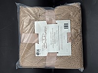 BellaRusso “Ivory Dreams” Solid Acrylic Throw with Fringe (Tan)