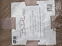 BellaRusso “Ivory Dreams” Solid Acrylic Throw with Fringe (Tan)