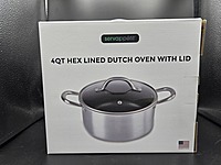 Servappétit 4QT HEX Lined Dutch Oven with Lid, Private Label Exclusive