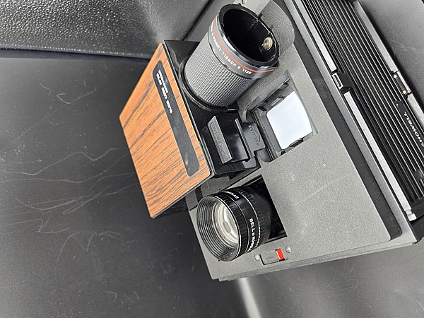 Vintage Bell & Howell 861 Slide Projector Set with Slide Cubes and Working Viewer