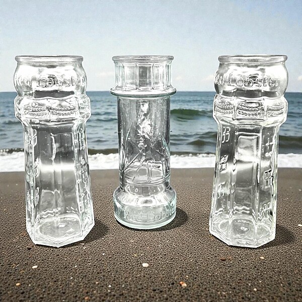 Vintage Red Lobster Lighthouse Glass Set (1980s–1990s)