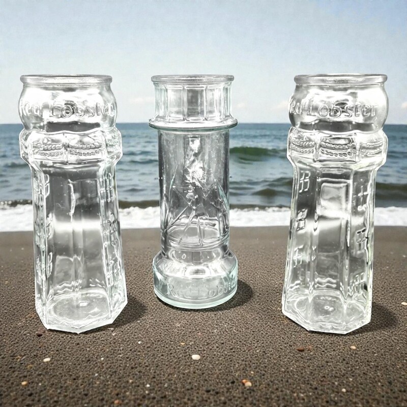 Vintage Red Lobster Lighthouse Glass Set (1980s–1990s)