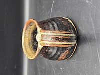 Vintage Handmade Stoneware Ugly Face Mug, 1980s Folk Pottery