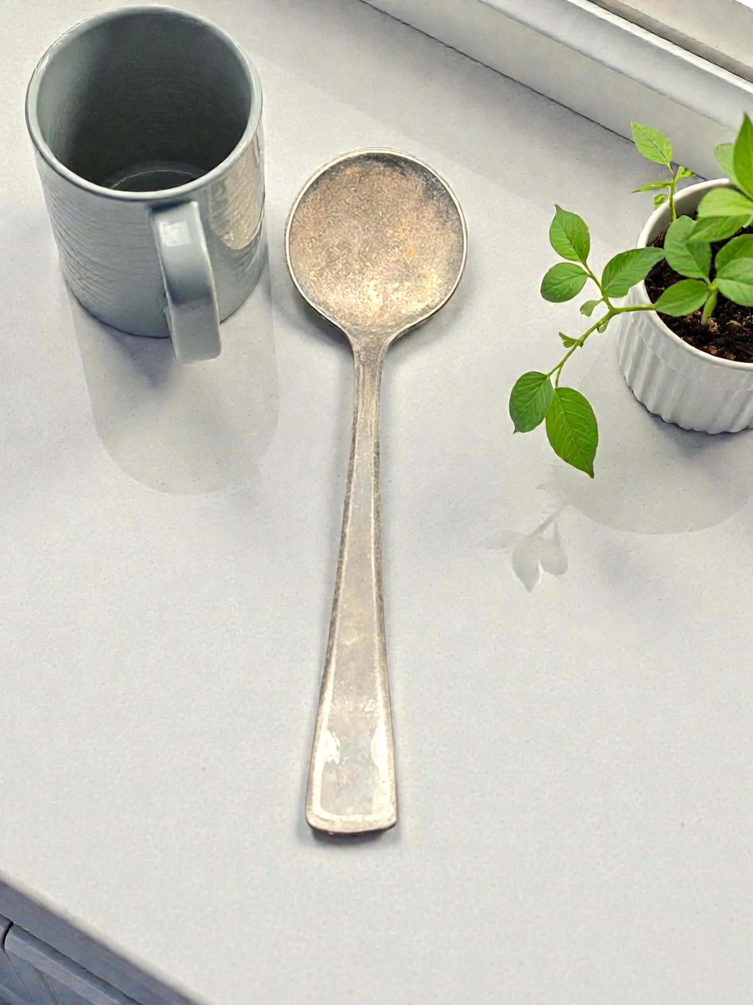 Vintage Stainless Mini Ladle Spoon, Silver Tone