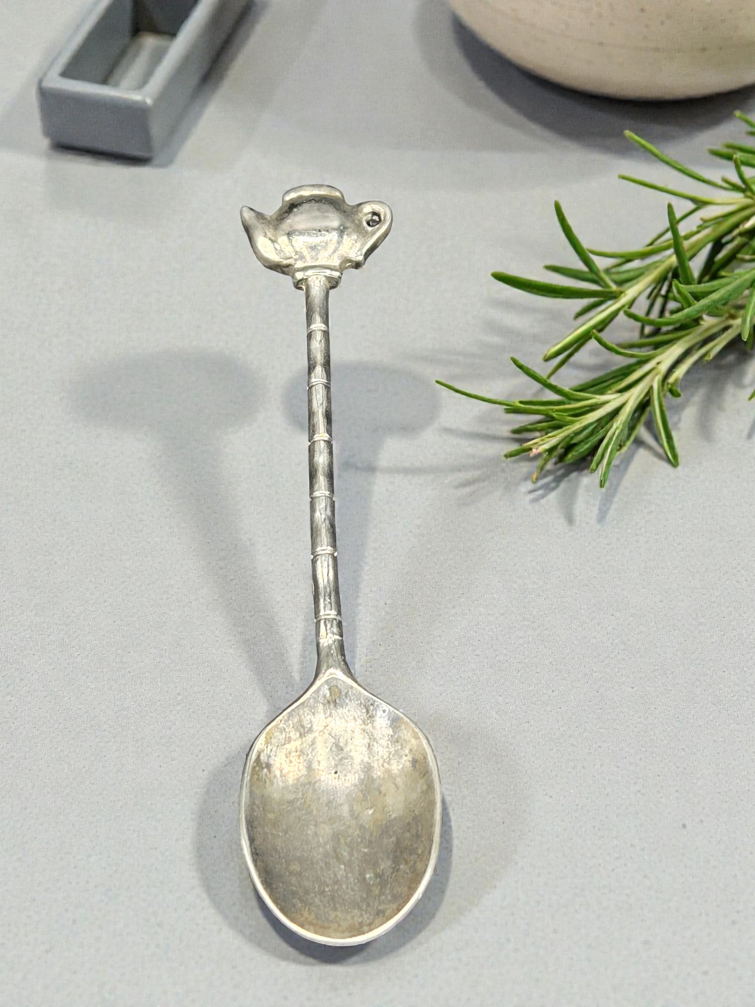 Vintage Teapot Spoon, Miniature Tea Theme Collectible