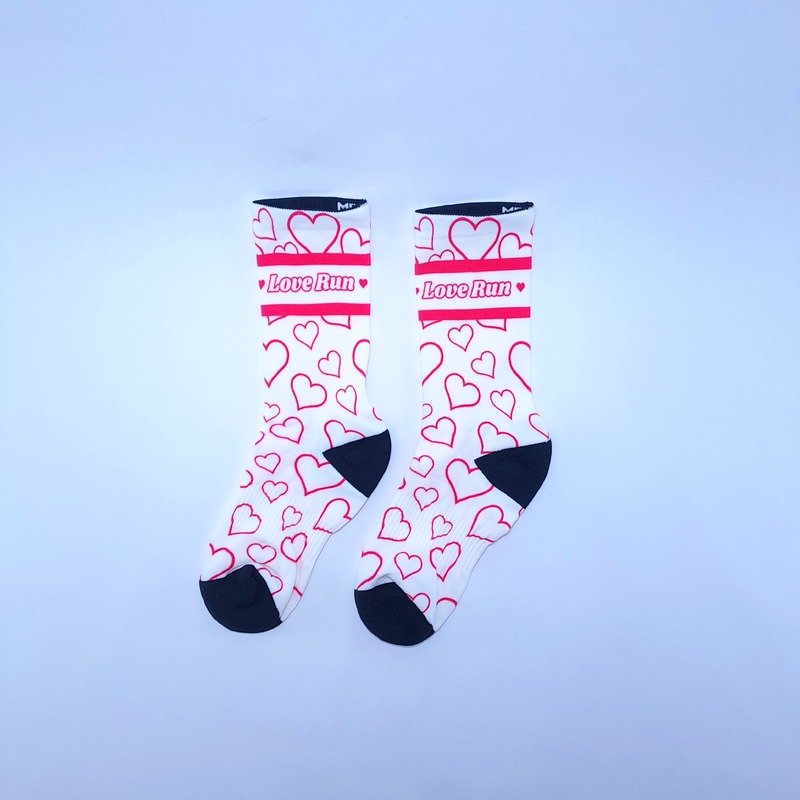 White Love Run Socks