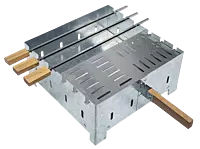 شواية كورية مربعة مقاس 30 مع اسياخ وجريل