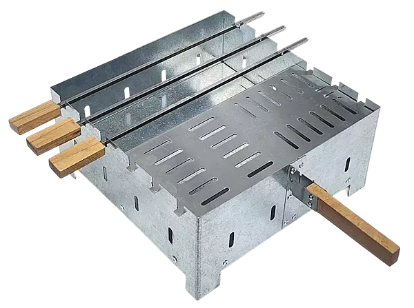 شواية كورية مربعة مقاس 30 مع اسياخ وجريل