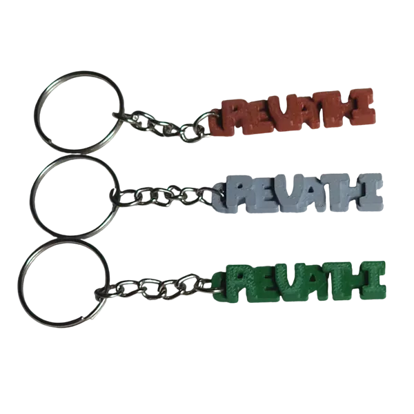 Personalized 3D Printed Name Keychain - Block Letter Style