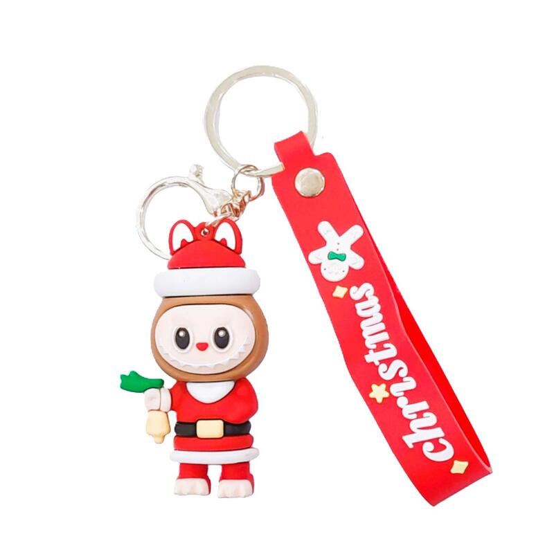 Labubu Christmas Santa Claus Silicone Keychain