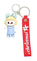 Labubu Christmas Santa Claus Silicone Keychain