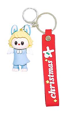 Labubu Christmas Santa Claus Silicone Keychain