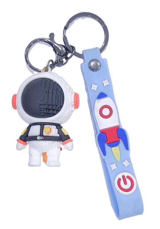 Astronaut Keychain with a Rocket Strap
