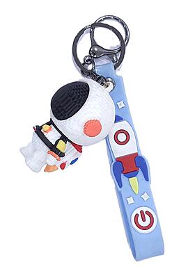 Astronaut Keychain with a Rocket Strap