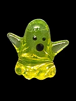 Uranium Green Borosilicate Glass Ghost Figurine