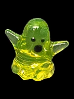 Uranium Green Borosilicate Glass Ghost Figurine