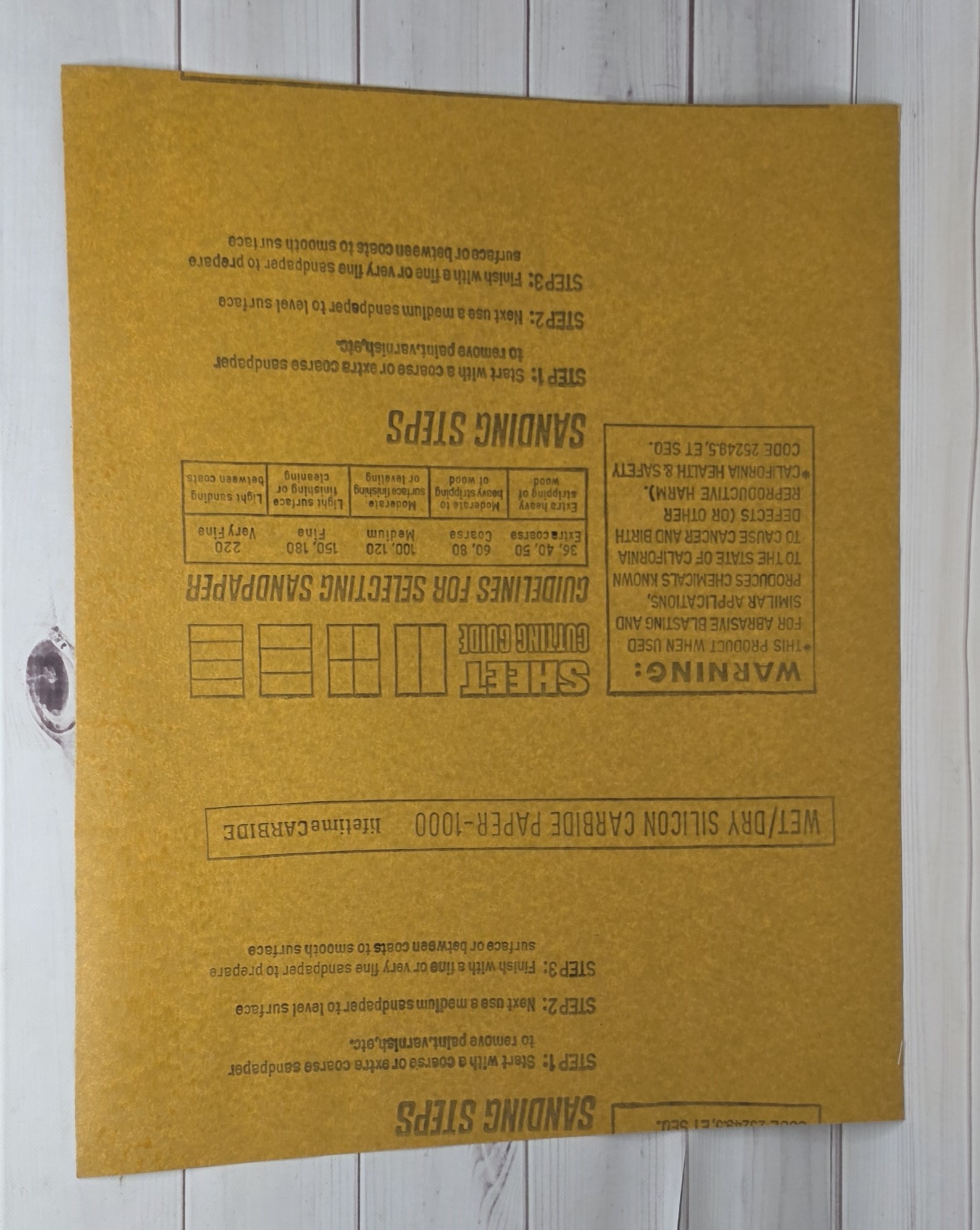 Sandpaper Sheets