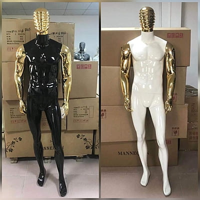 Razor Face Full Fibreglass Two Tone Male Mannequin Razor Face Full Fibreglass Two Tone Male Mannequin