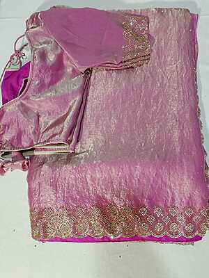J452: Ready To Ship Beautiful Saree With Stitched Blouse