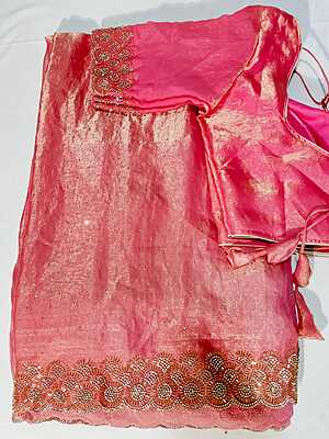 J451: Ready To Ship Beautiful Saree With Stitched Blouse