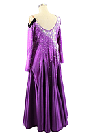 Captivating Purple Smooth Dress