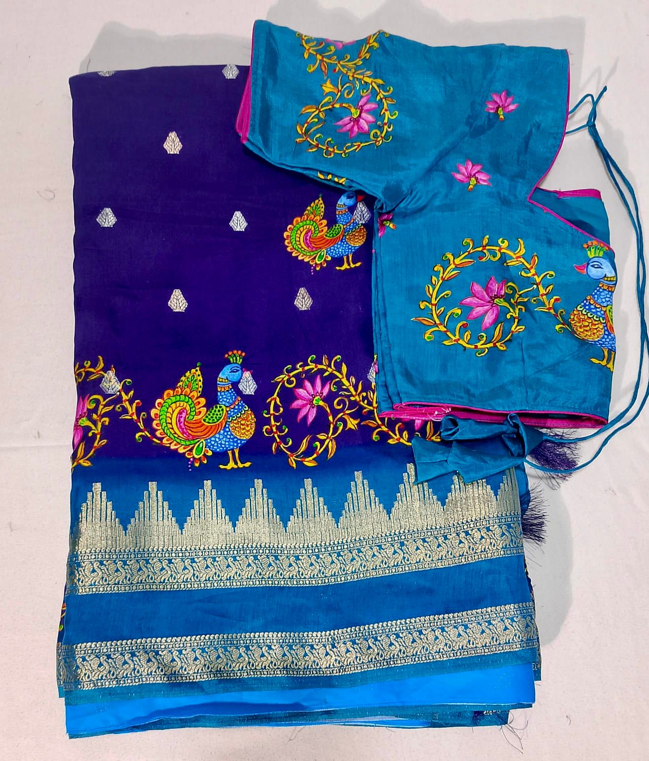 N223: Ready To Ship Beautiful Saree With Stitched Blouse