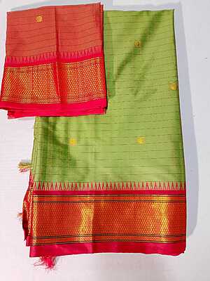 J447: Ready To Ship Beautiful Paithani Saree With Unstitched Blouse