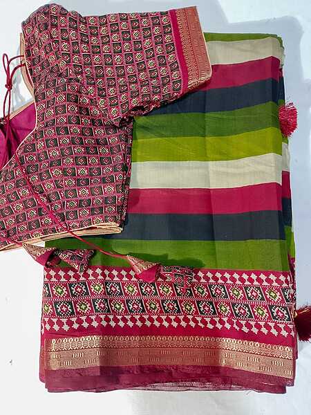 J456: Ready To Ship Beautiful Maheshwari Silk Saree With Stitched Blouse J456: Ready To Ship Beautiful Maheshwari Silk Saree With Stitched Blouse