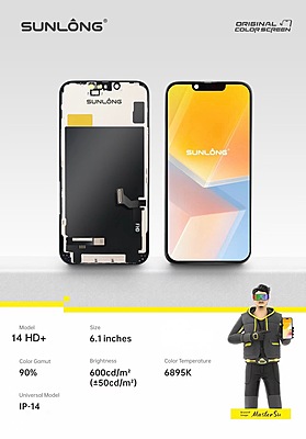 SUNLONG iPhone 14 HD+ LCD Screen Replacement 6.1 Inch