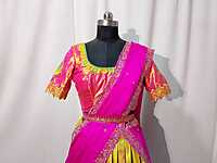 K099: Ready To Ship Beautiful Semi Kanchipattu Work Lehanga Set