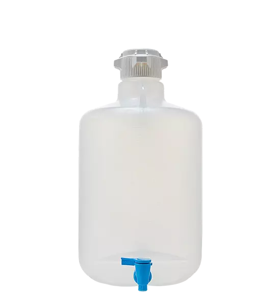 EZLabpure™ 20 L Round Carboy, PP, 83B VersaCap with Spigot, 1/EA