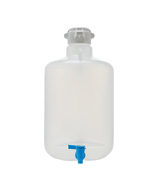 EZLabpure™ 20 L Round Carboy, PP, 83B VersaCap with Spigot, 1/EA