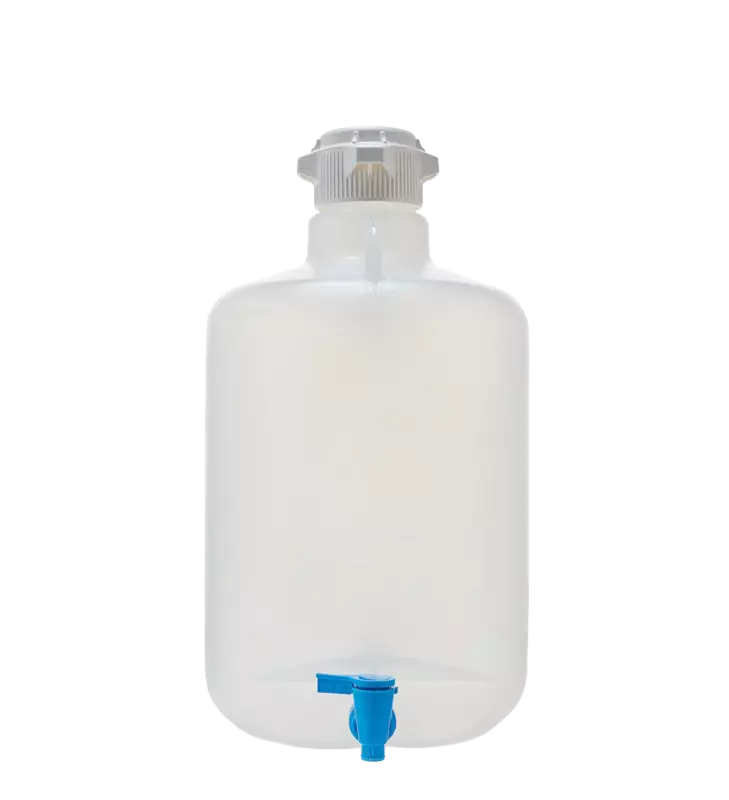 EZLabpure™ 20 L Round Carboy, PP, 83B VersaCap with Spigot, 1/EA