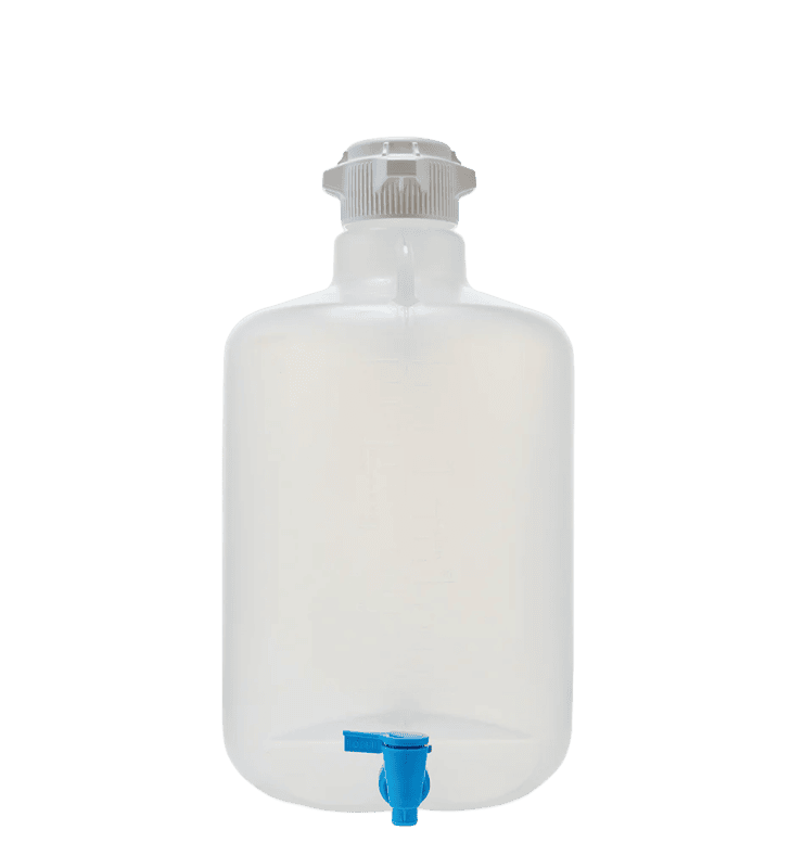 EZLabpure™ 20 L Round Carboy, PP, 83B VersaCap with Spigot, 1/EA