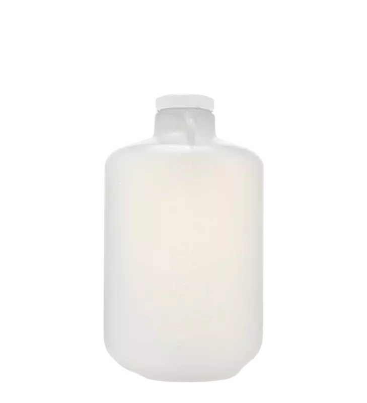 EZLabpure™ 20 L Round Carboy, PP, Wide Mouth with White Cap, 1/EA
