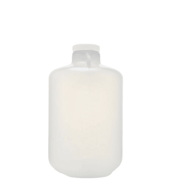 EZLabpure™ 20 L Round Carboy, PP, Wide Mouth with White Cap, 1/EA