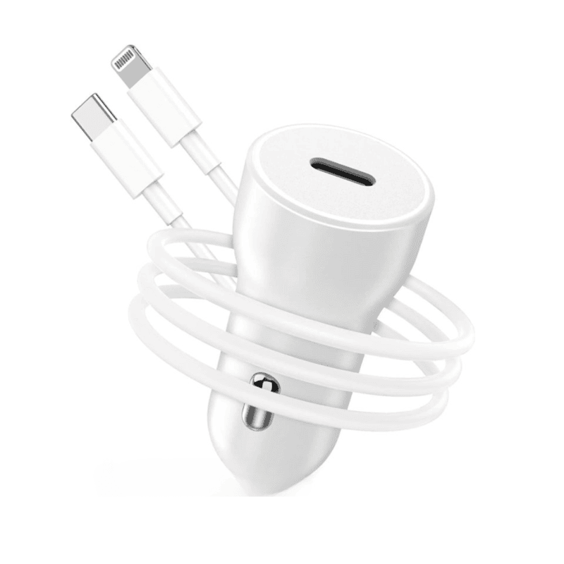 Adapter 20W USB-C to Lightening Car Adapter and Cable Combo