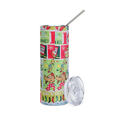 12 Days of Grinchmas Skinny Tumbler – Dr. Seuss Christmas Holiday Drinkware