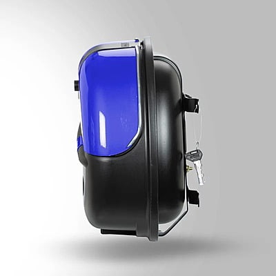 STUDDS SIDE BOX CRUISER WITH MAIN FRAME WITH UNIVERSAL FITMENT CLAMPS (RIGHT) FLAME BLUE