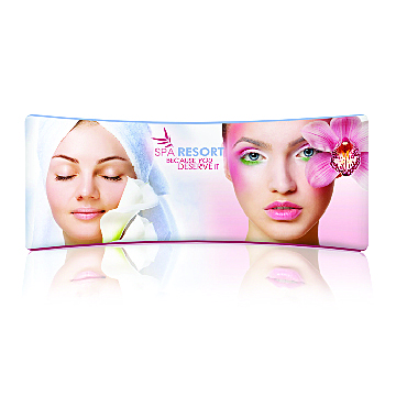 20ft Curve Tension Fabric Backdrop (Single or Double Side Print)