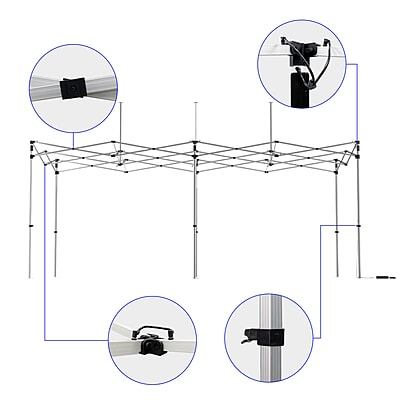 10'x20' Lighted Custom Canopy Tent 10'x20' Lighted Custom Canopy Tent