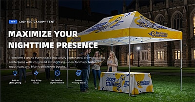 10'x20' Lighted Custom Canopy Tent 10'x20' Lighted Custom Canopy Tent