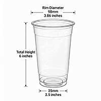 20oz Clear Cups HYP PET 98mm 20/50