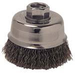 3" CRIMP WIRE CUP BRUSH.014" ST FILL 5/8"-11