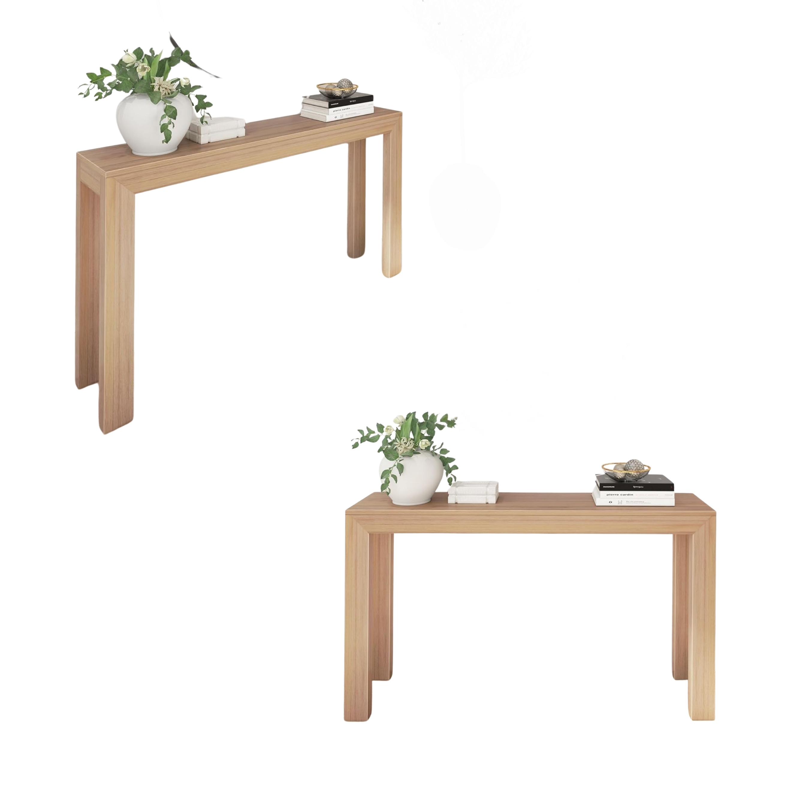 56 Inch Solid Wood Console Table – Blonde Finish