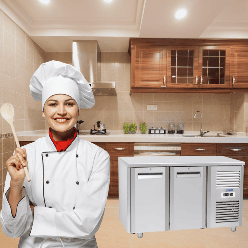 The sleek and stylish Blue Star Kitchen Refrigerator complements any kitchen décor.