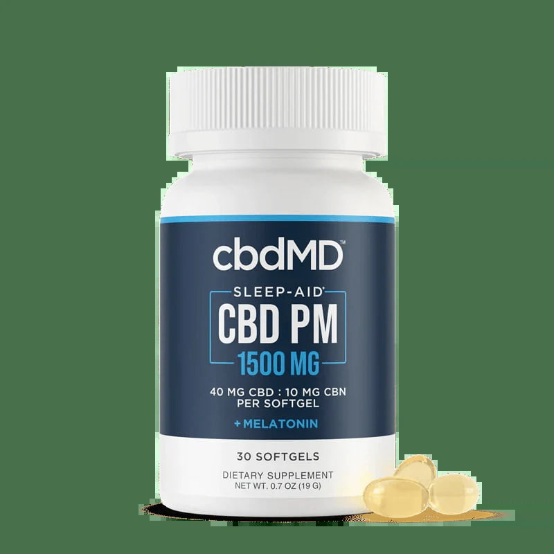 CBDMD SLEEP-AID CBD PM SOFTGEL + MELATONIN |1500MG | 30CT